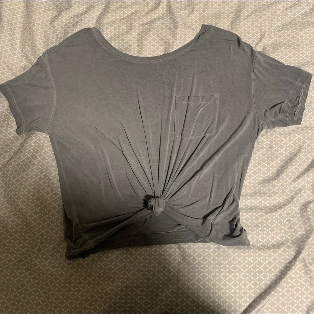 Grey Soft abs Sexy Tee American Eagle